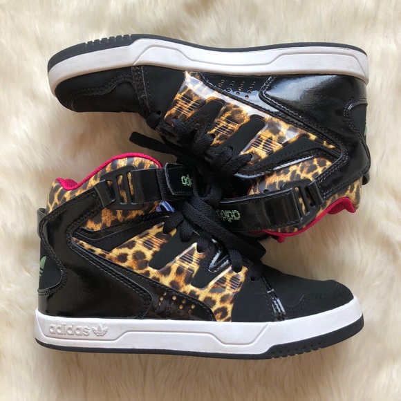 adidas high tops leopard print